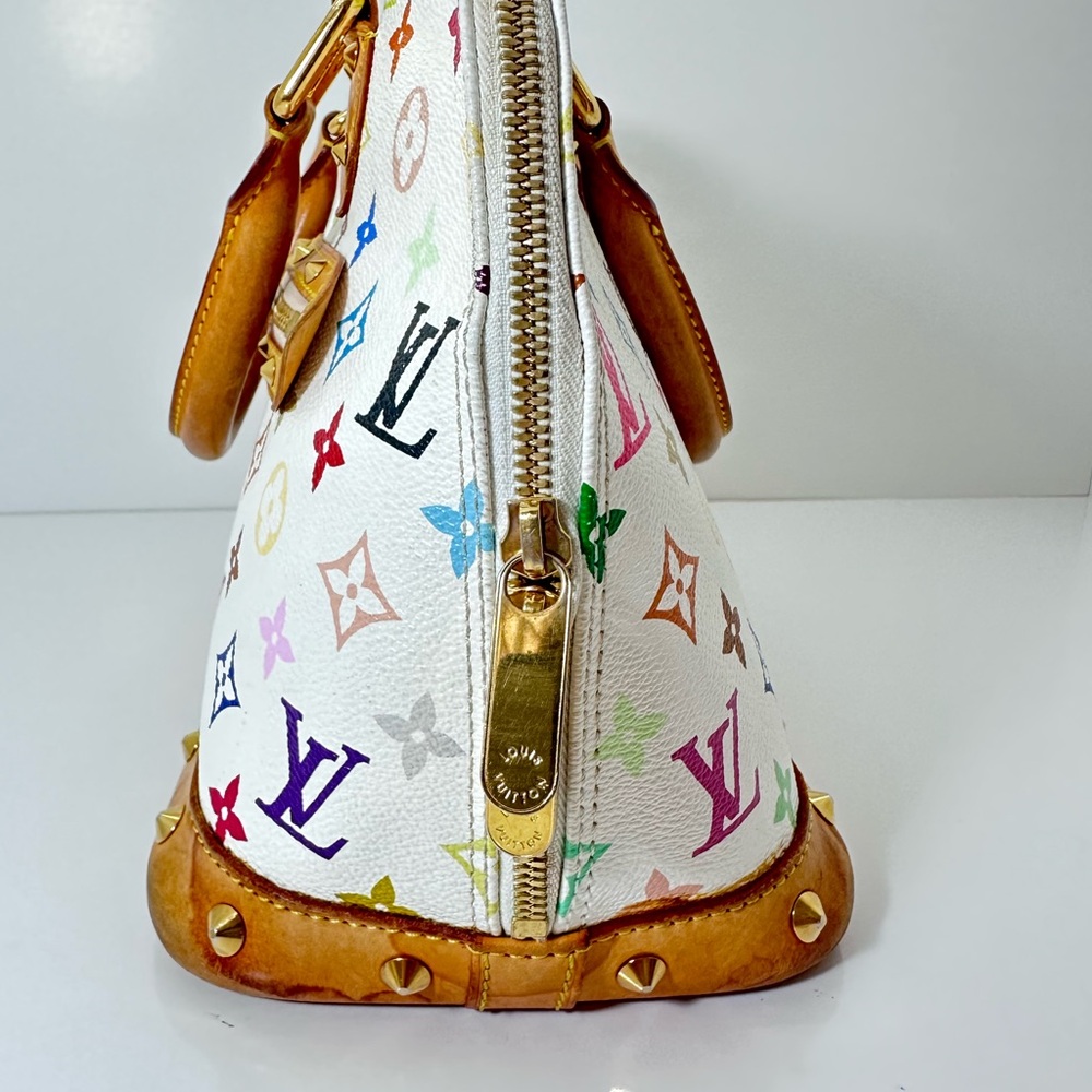 Louis Vuitton super rare mirkami White Multicolor vintage Alma - Picture 4 of 12